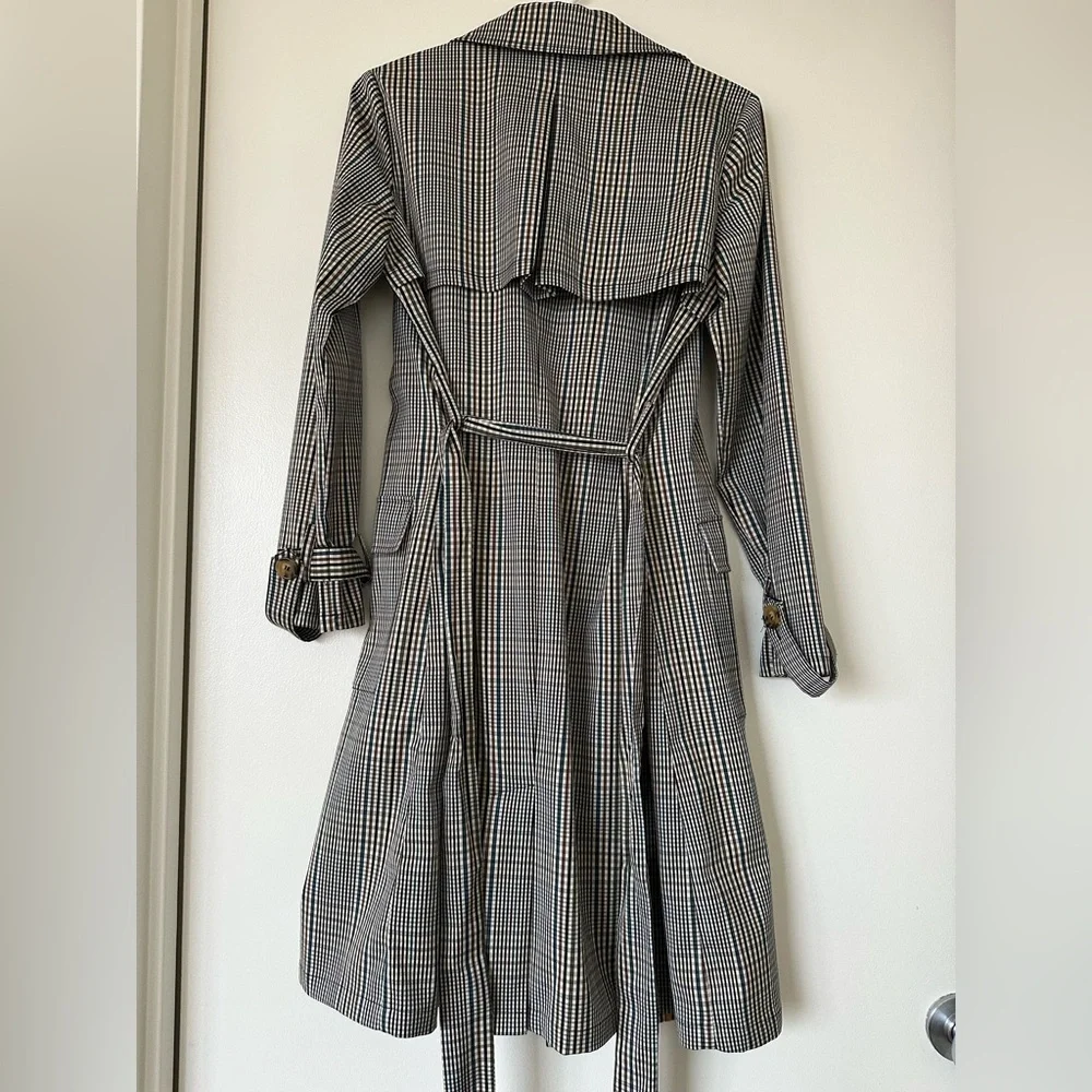 Daniel Rainn plaid trench coat